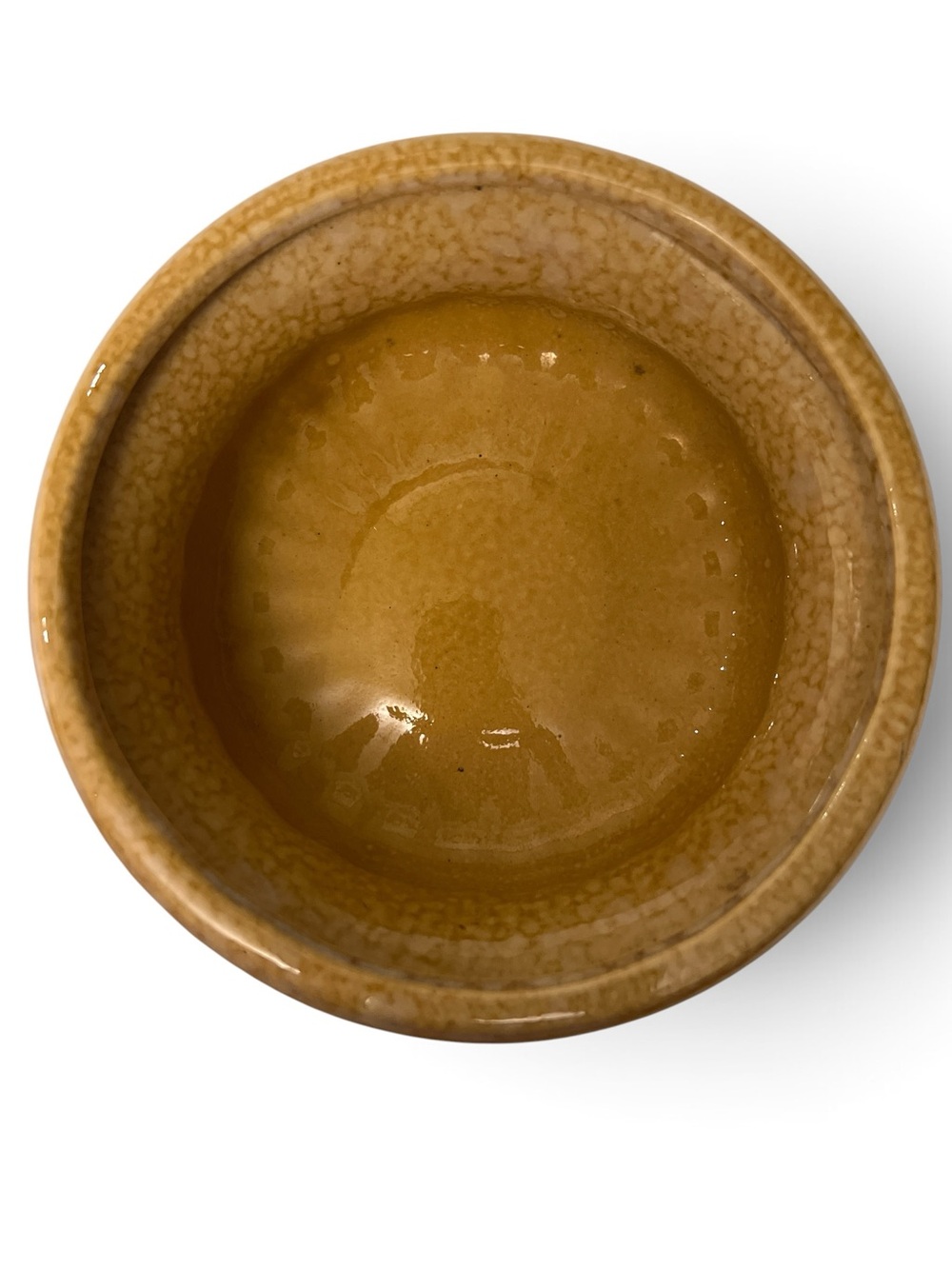 Vintage Mustard Yellow Ribbed Footed Pottery Bowl Planter Haeger Style MCM - Picture 6 of 7